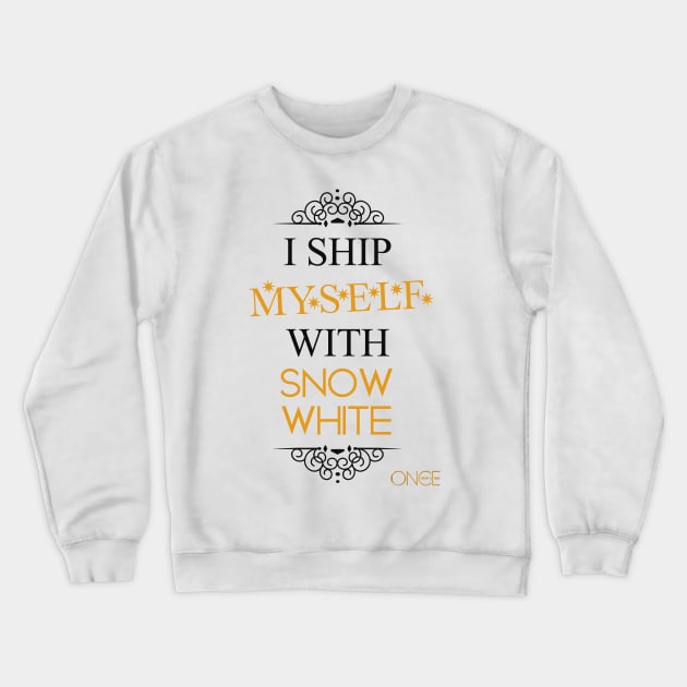 I ship myself with Snow White Crewneck Sweatshirt by AllieConfyArt